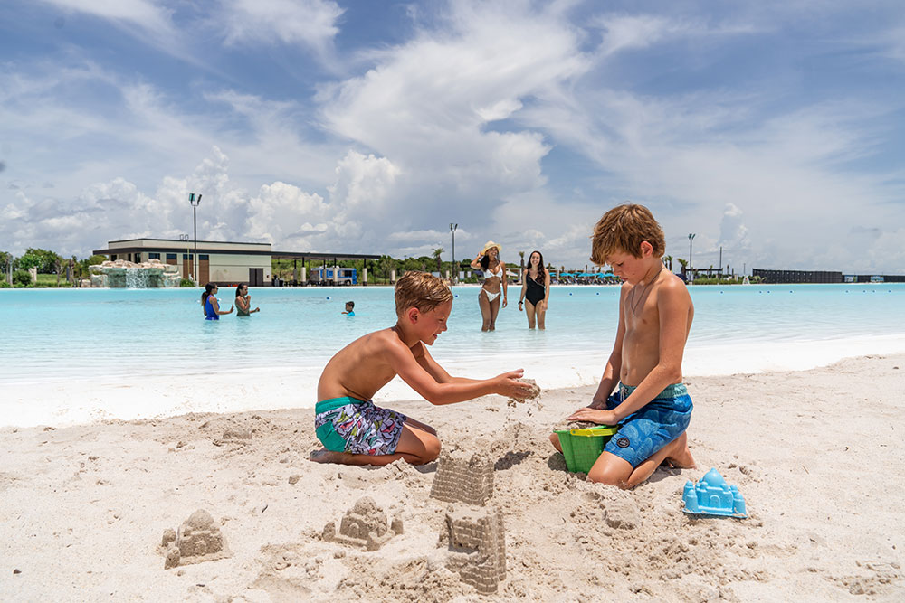 Kids Building Sandcastles Kids Building Sandcastles